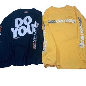Vintage Akademiks Long Sleeve Shirt Mens XL/2XL Logo Spell Out Bundle Y2K